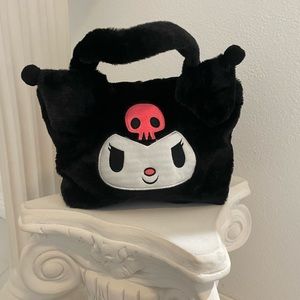 Kuromi Plush Fuzzy Bag